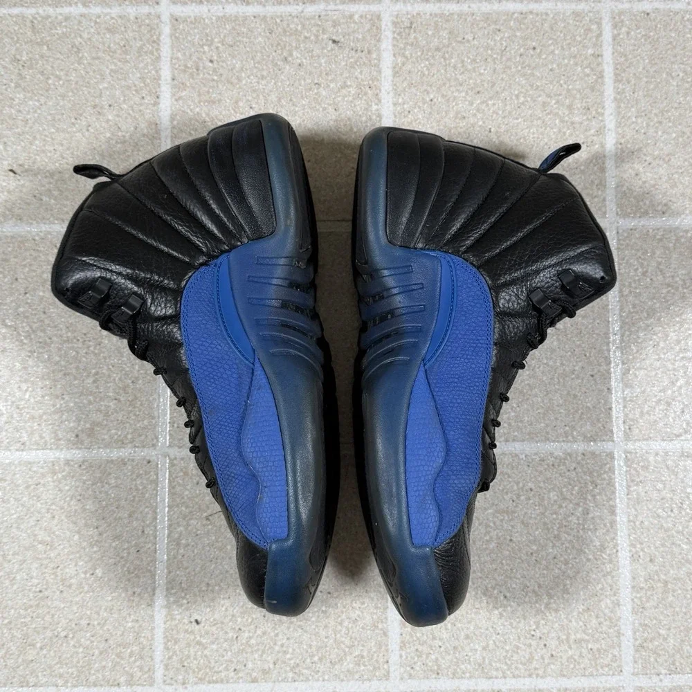 Air Jordan 12 Retro Black Game Royal Blue Mens Basketball Shoes 130690-014 Sz 10
